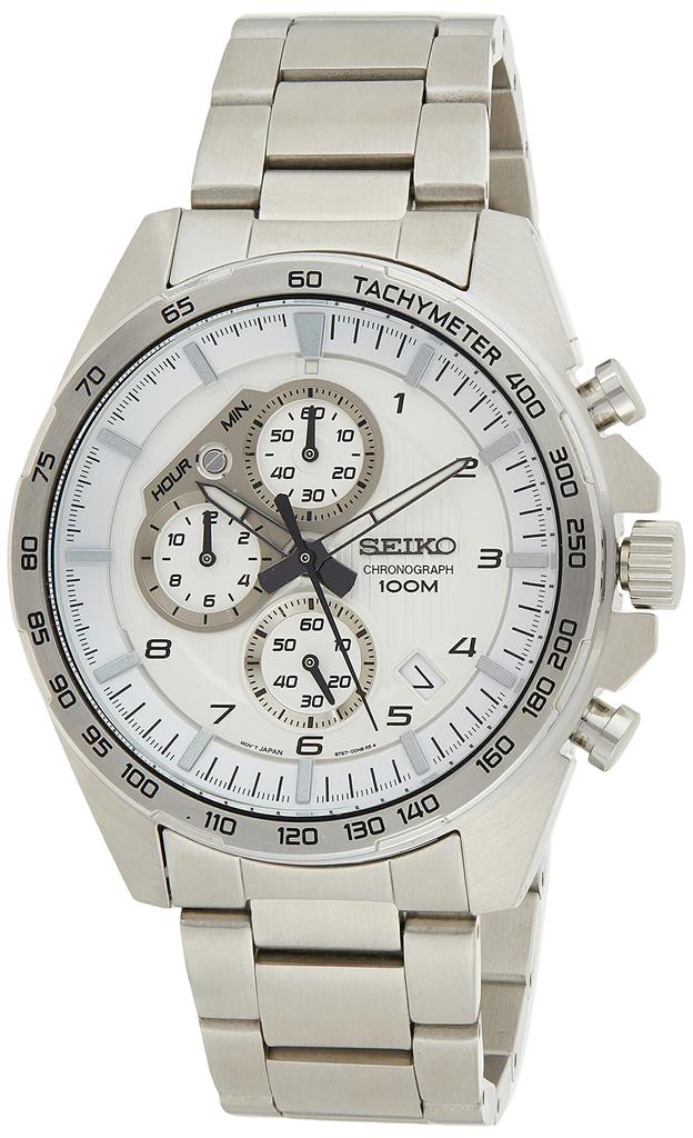 Seiko Watch Quartz Chronograph 100M Waterproof White Dial SSB317P1 [Seiko] Men's [Reimported Product]