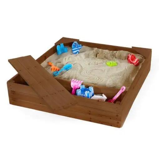 sandpit with storage compartment brown