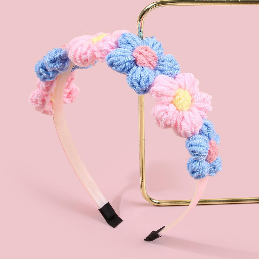 Fashion Women Girls Headbands Knitting Yarn Flower Headbands Cute Flower with Teeth Hairbands Winter Hair Accessories