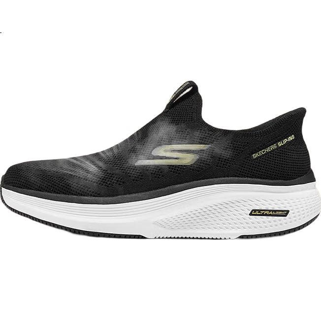 Skechers Мужские дышащие сетчатые слипоны, легкие, с амортизацией, для ходьбы, BBK, черный, размер 43.5
