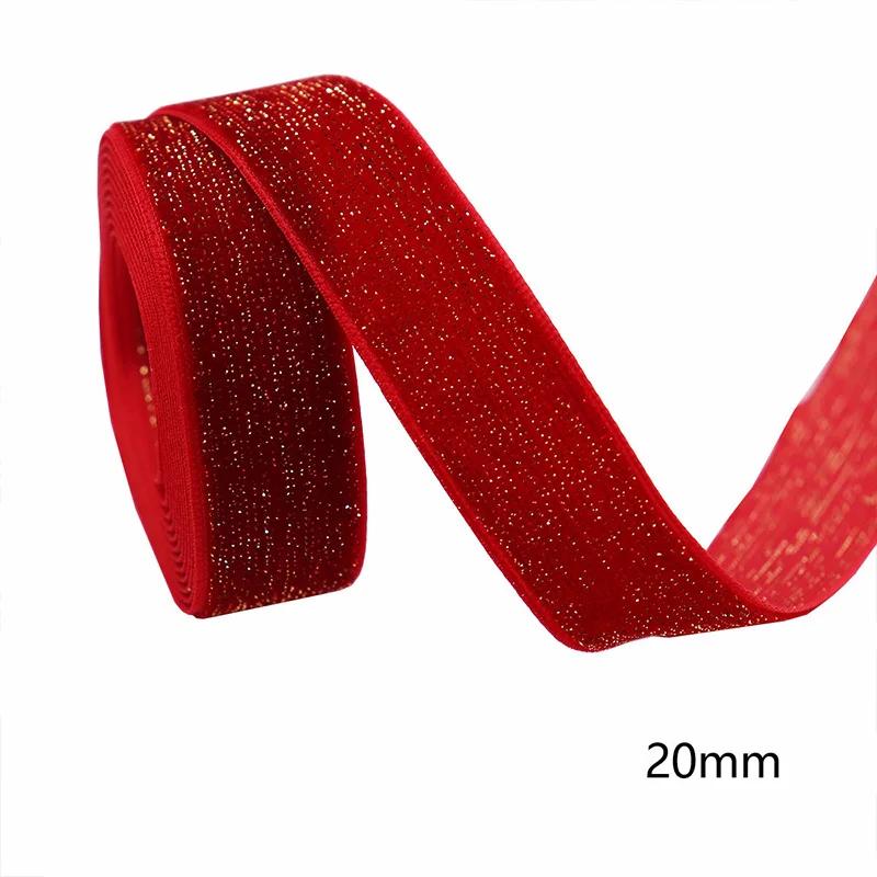 5 ярдов рождественской бархатной ленты новогодней красной праздничной ленты банты подарочной коробки упаковочная лента праздничная сцена 10/16/20/25/38 мм