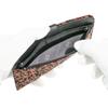 Inden Long Wallet Bundle L Thin Deerskin Black X Pink Lacquer Snow Grass Pattern [Indenya] 2107-51-160