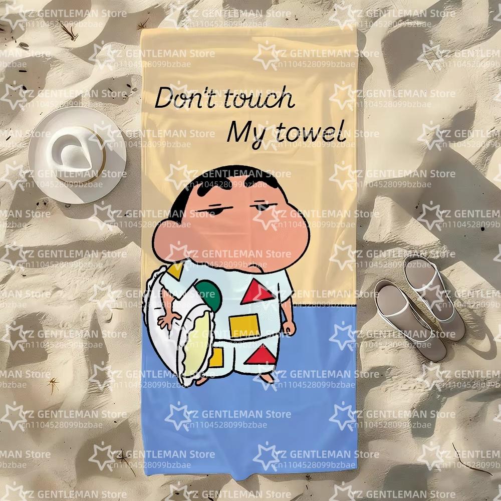 Cartoon C-Crayon S-Shin-chan-S Design Print Towel For Swim Yoga Gym Quick Drying Soft and skin-friendly Beach Towels All-Season