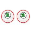 PVC 2pcs Car Cup Mat Anti-Slip Water Coaster Styling for Skoda Logo VRS Yeti Kodiaq Rapid Octavia Fabia Superb 2 3 Karoq Scala ahb422