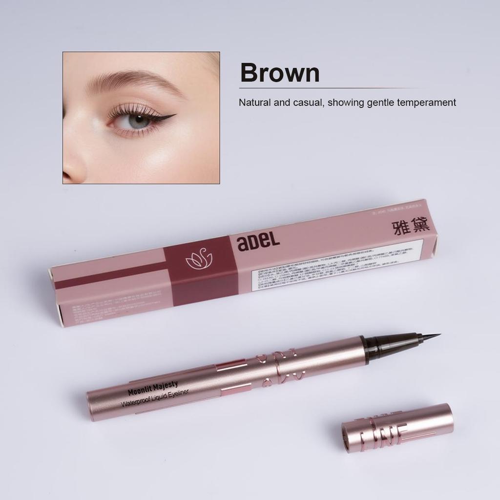 Жидкая подводка-карандаш Adai flower Макияж Косметика Черный Коричневый 24 ч Водостойкий Рельефный дизайн