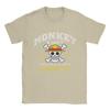 Vintage Straw Hat Pirate Crew Monkey D luffy TShirts for Men O Neck 100 Cotton T Shirts Ones Pieces Tees Classic Clothing