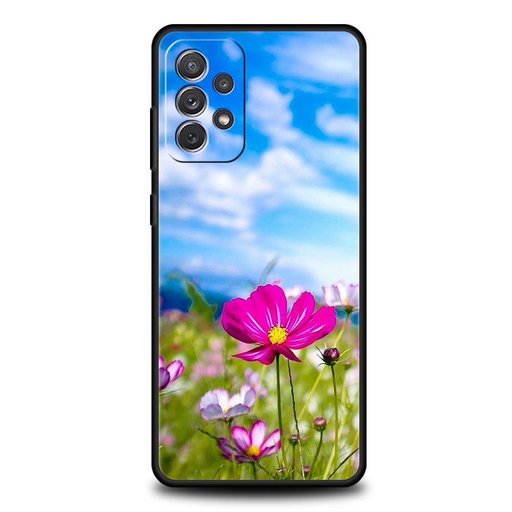 Летний красочный чехол с цветами для Samsung A57 A37 A51 A71 A21S A17 A15 A25 A41 A23 A33 A53 A73 A07 A03S A05S A13 A35 A55 5G
