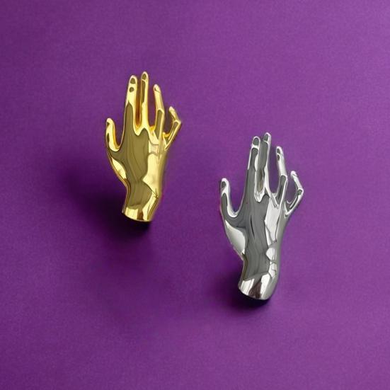 1/2 шт. Ретро Брошь Хип-хоп Стиль Дизайн Руки Металлическая Брошь Значок на Рюкзак Одежду Ювелирные Изделия Подарки Аксессуар для Особого Случая