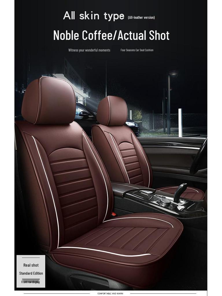 Universal Full Wrap Car Seat Cover for Driver & Co-Driver - All Seasons, Fits Sedan, SUV, Pickup, Van