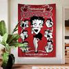 BBettyS Boop Красочный Гобелен Настенное Полотно Подвесной Таро Хиппи Настенные Ковры Декор Стены Комнаты в Общежитии