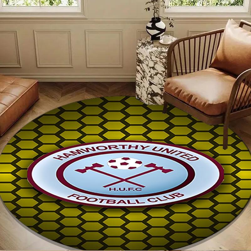 Ham-worthy United Football Club Round mat Home Decor, Chair rug For livingroom,Bedroom, doormat home decor Birthday Gift Christmas Gifts