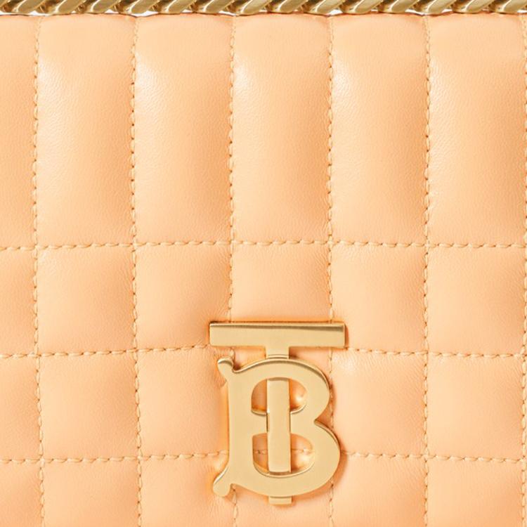 Burberry Lola Quilted Lambskin Mini Shoulder Bag With Adjustable Strap Women bags Gold 80704961