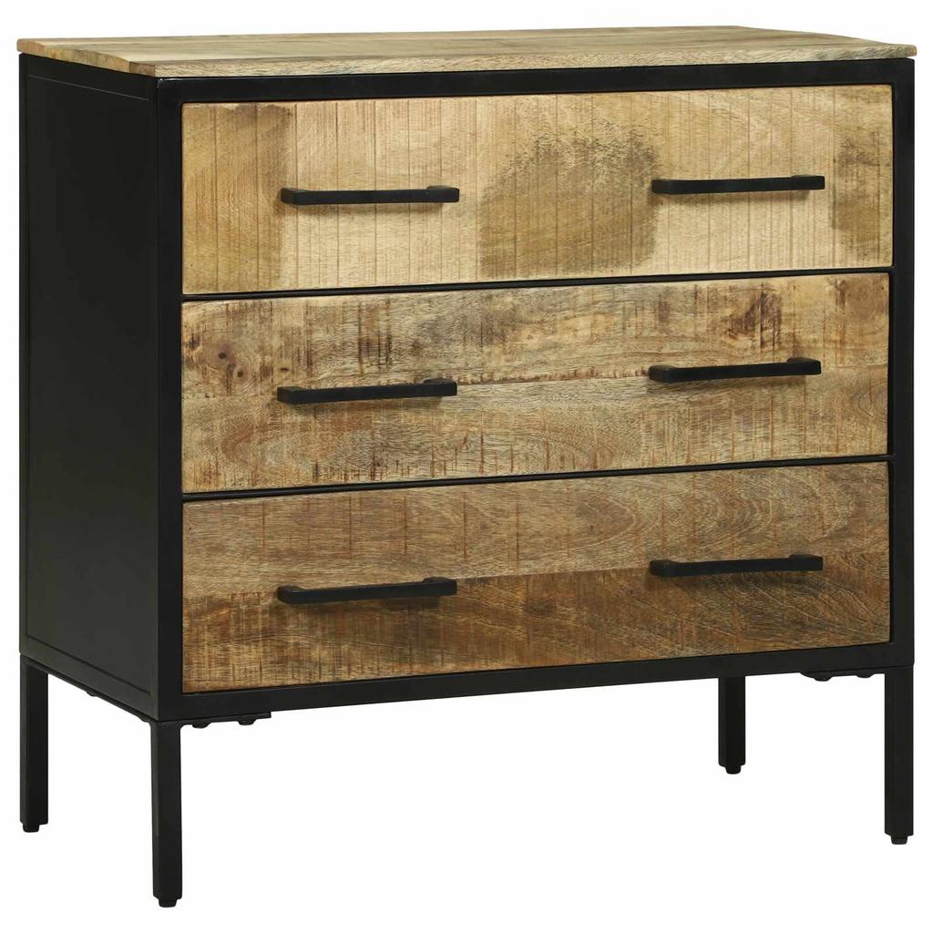Sideboard with Drawers 70 x 35 x 70 cm Solid Mango Wood