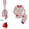 Festive Christmas Family Pajamas Set For Men Women Baby Kids Featuring Deer Print Design