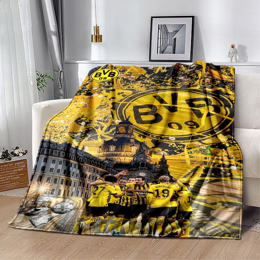 Borussia Dortmund Blanket Comfortable Great For Office Livingroom Bed Allseason Use Playful Design Perfect Gift For Relatives And Friends