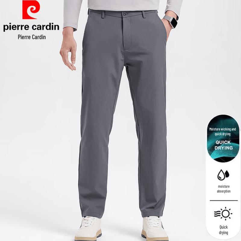 Pierre Cardin Мужские летние быстросохнущие повседневные брюки прямого кроя