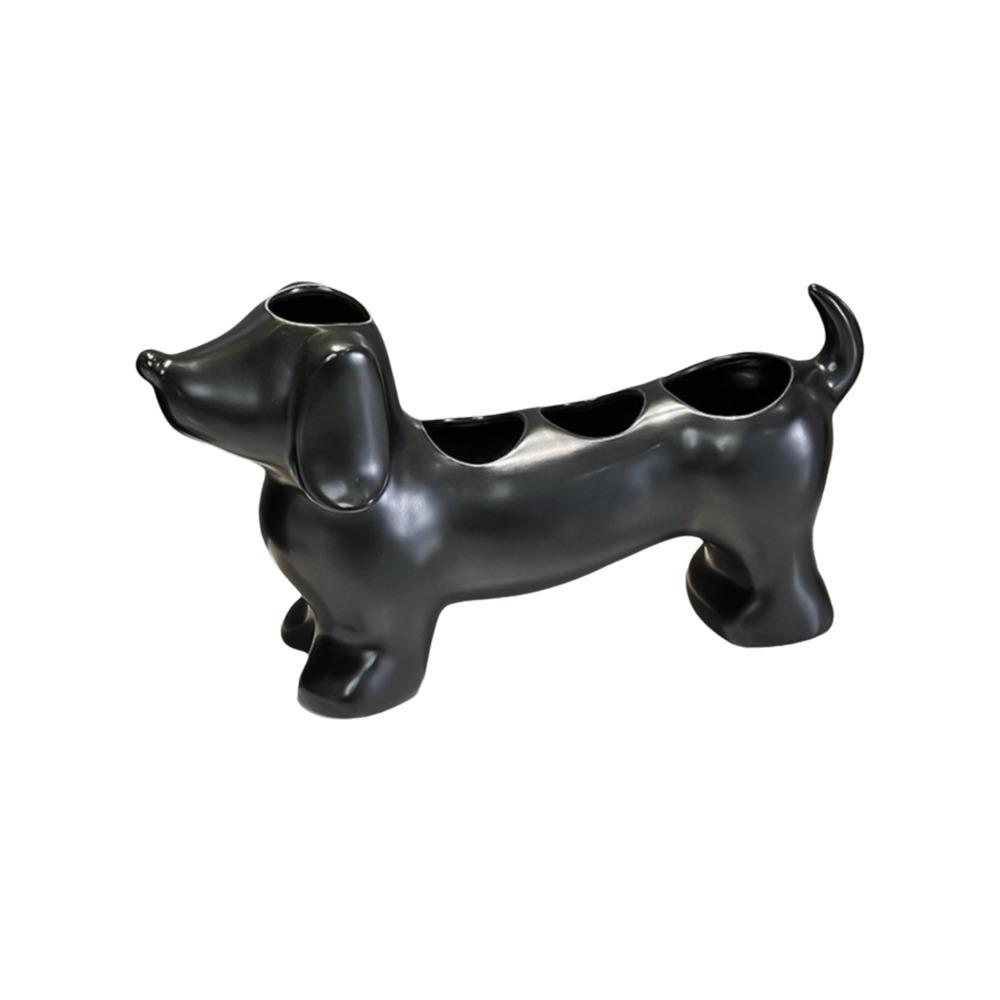 Space Saving Dachshund Toothbrush Holder Ceramic Toothbrush Storage Rack  for Bathroom