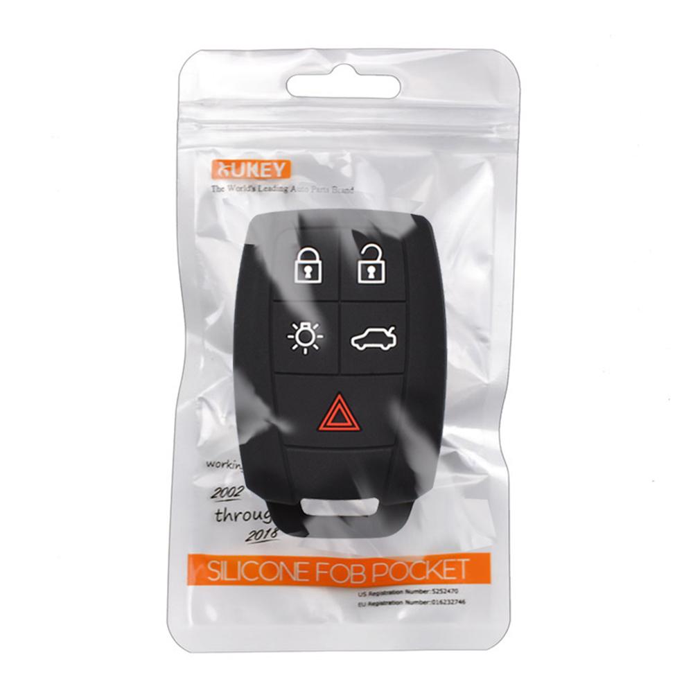 Силиконовый чехол для ключей с 5 кнопками, брелок для Volvo XC90 C70 S60 D5 V50 S40 C30, чехол для удаленного ключа без ключа, держатель для кожи