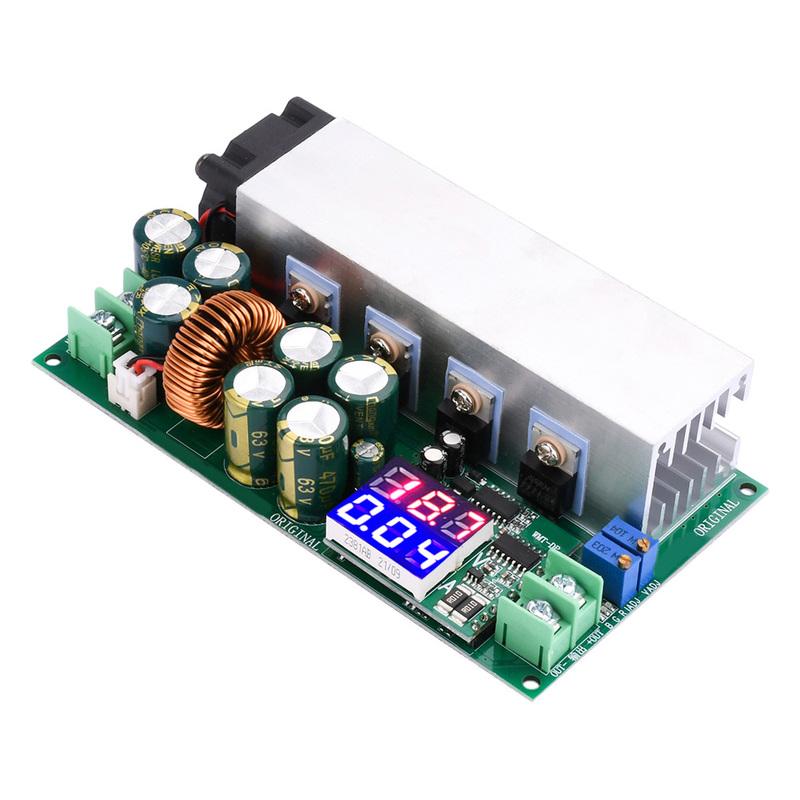 DC12-80V 20A Регулируемый Понижающий Стабилизатор Тока и Напряжения с Дисплеем Напряжения и Тока 600W Понижающий Преобразователь Модуль