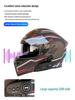 Cool Ride Treasure Bluetooth Full-Face Flip-Up Motorcycle Helmet with Dual Lens and FM Radio