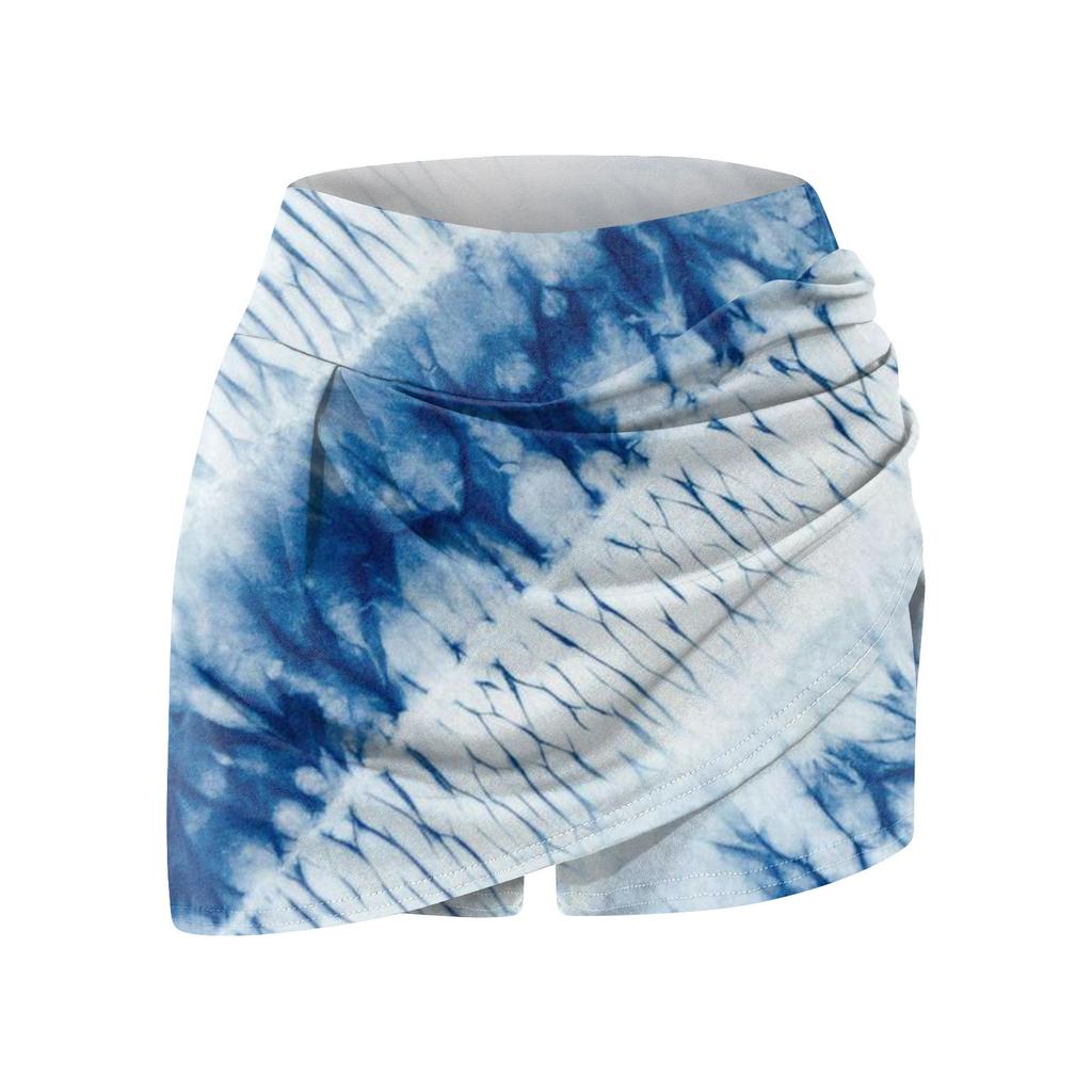 Женские спортивные эластичные плиссированные теннисные юбки для бега, йоги, внутренние шорты, эластичные спортивные шорты для гольфа