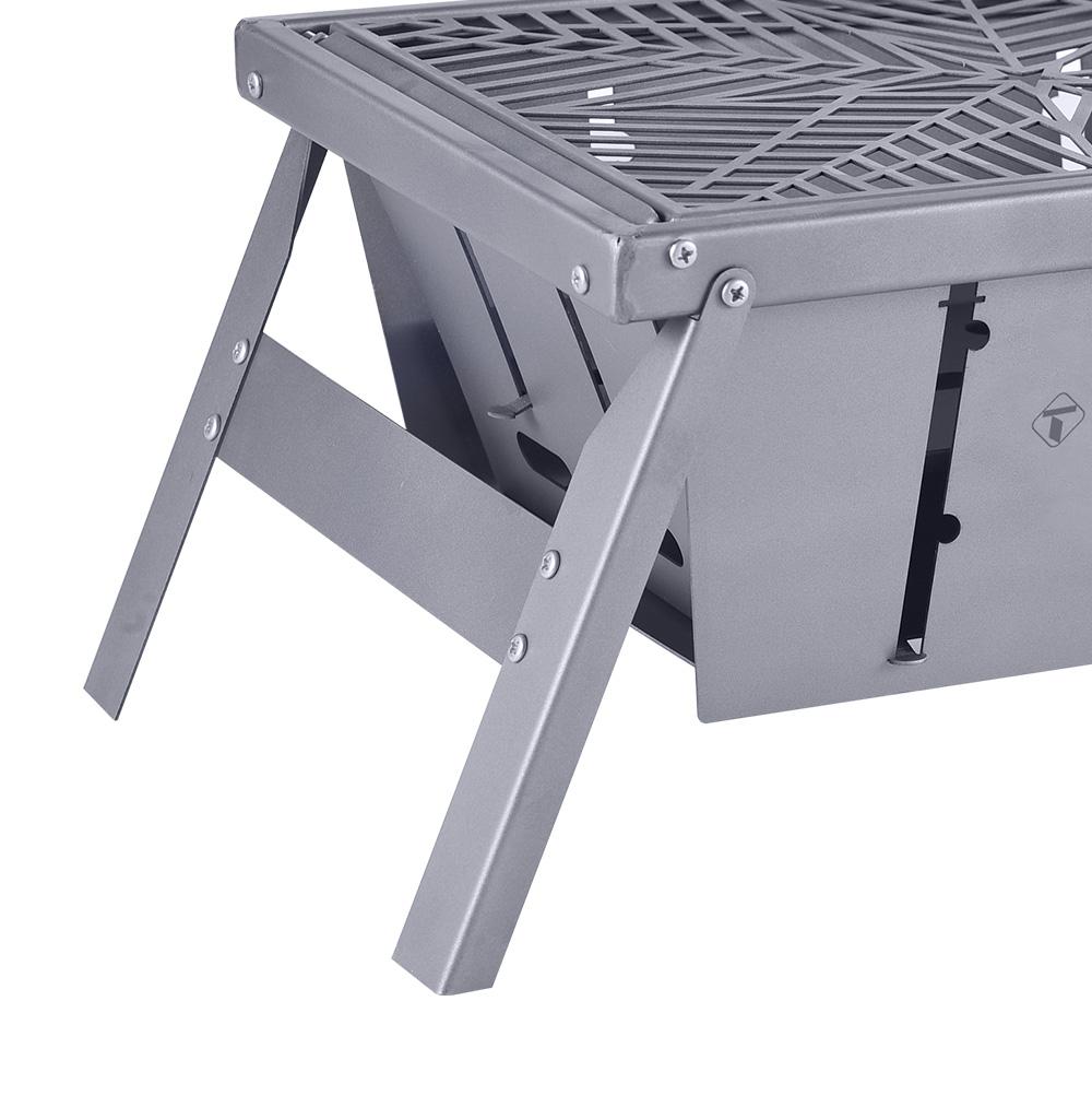 Мини-гриль, складная дровяная печь для барбекю, портативная, из чистого титана, толстая, антикоррозийная и ветрозащитная