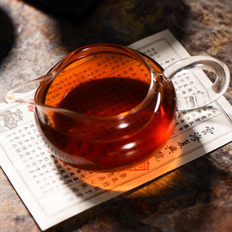 357 г Пуэр с желтой печатью, приготовленный чайный пирог, черный чай Пуэр, полезный для здоровья напиток для похудения