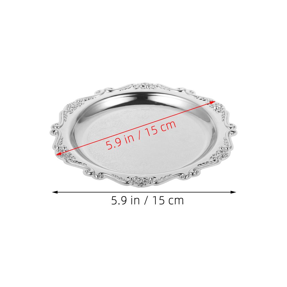Поднос для закусок Металлический Винтажный Декоративное блюдо Для украшений Дисплей для еды Десертная вечеринка Закуска Чипсы Соус Конфетница