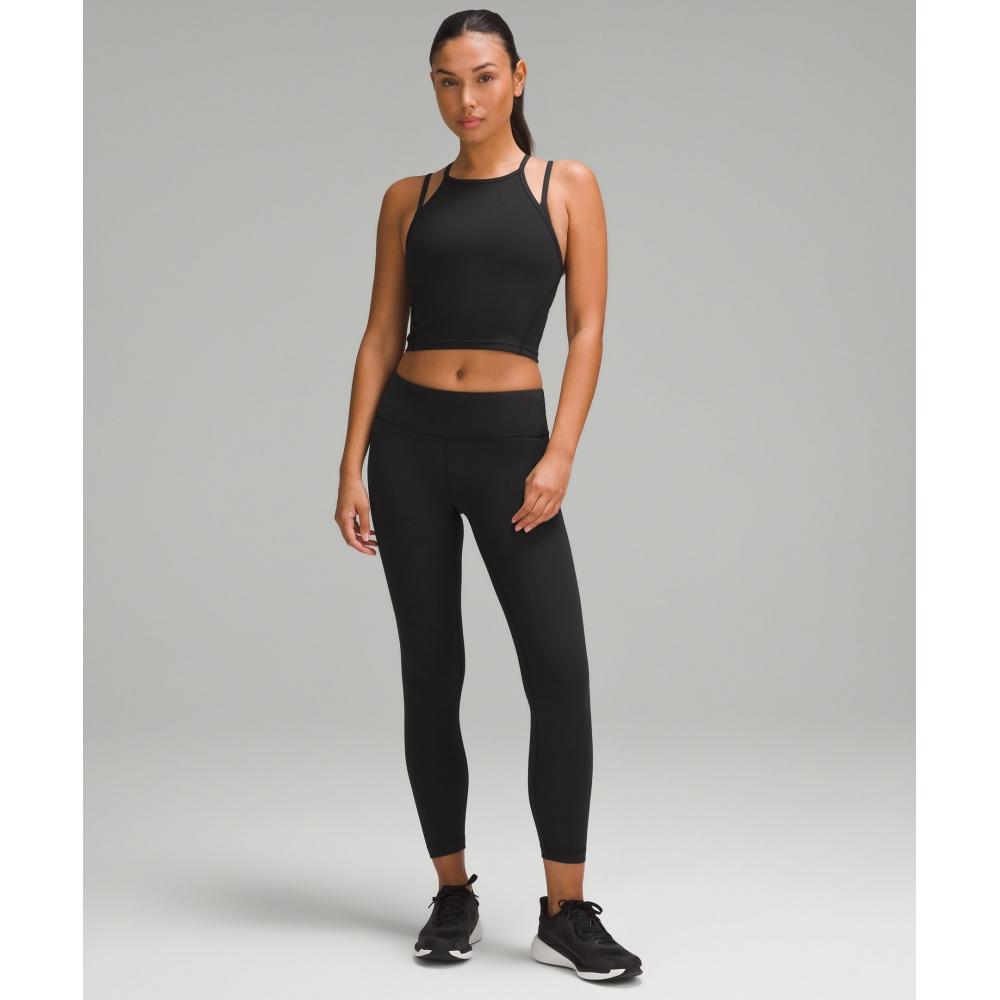 Lululemon Майка Wunder Train с высокой горловиной и перекрестной спинкой, черная