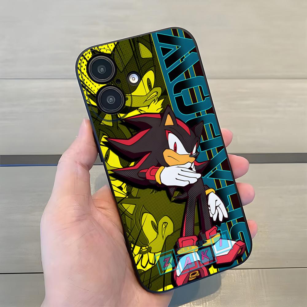 Cartoon S-Sonics Hedgehog Phone Case For Iphone 17 Pro Max 15 16 Pro 14 Plus 13 11 12 Xr X Xs 7 8 SE Plus Back Cover