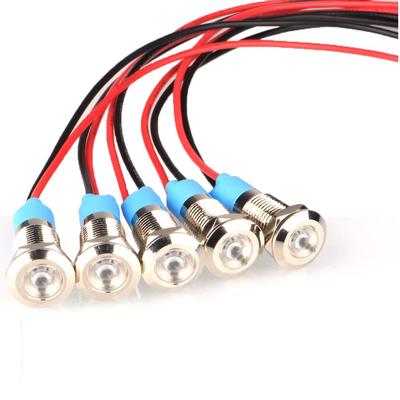 Kiligen 5 шт. 8 мм AC/DC 12-24 В LED Водонепроницаемый Индикаторный Свет Сигнальный Индикатор (белый)