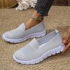 Large Mesh Breathable Flat Bottom Solid Color Casual Fly Woven Single Shoe for Women's New Round Toe Sports Shoes