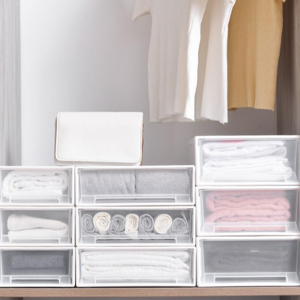 Прозрачный настольный ящик для хранения косметики, макияжа, ювелирных изделий, модный офисный шкаф для хранения, кухня