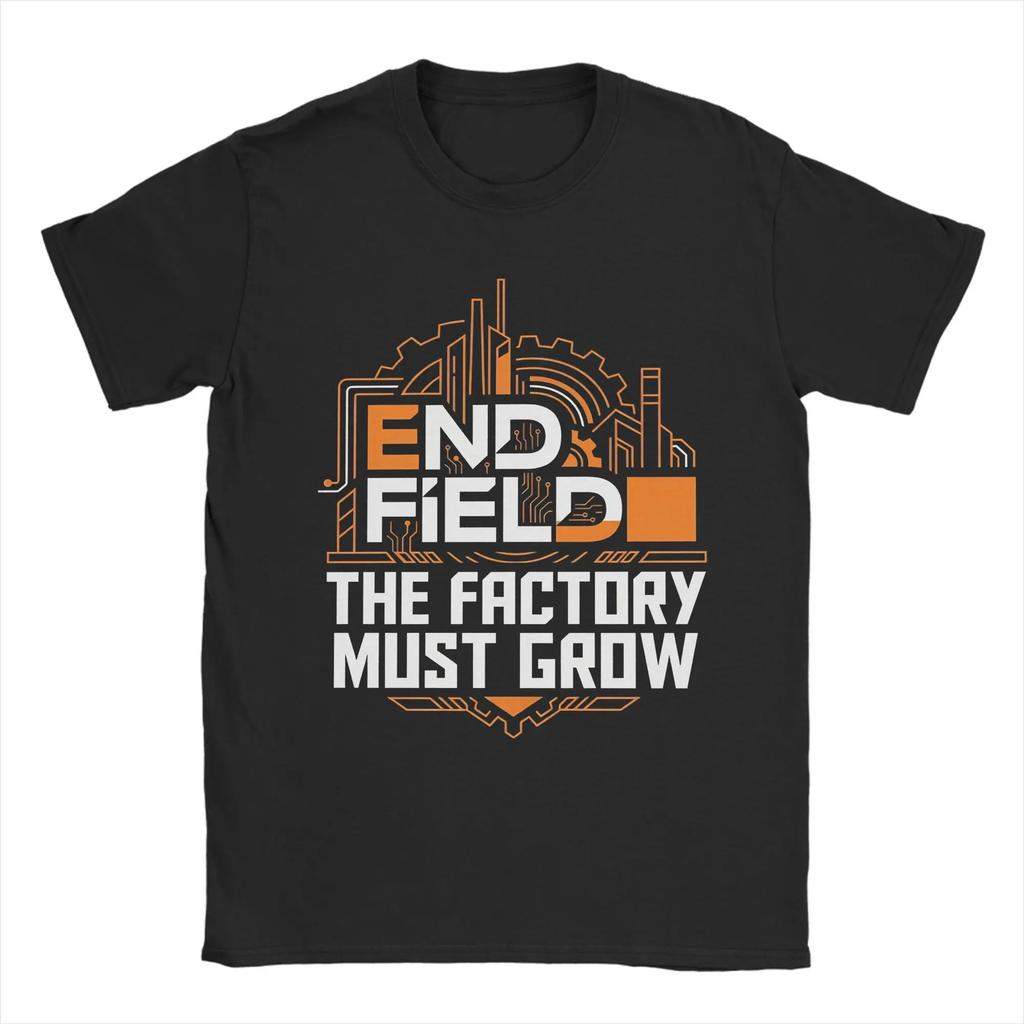 Arknights Endfield The Factory Must Grow Meme Factory Expansion Automation T Shirt Tshirts Unisex 100 Cotton Short Sleeve Tshirt