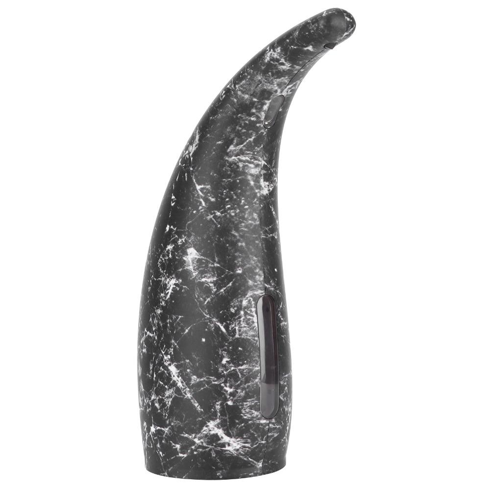 ABS Soap Dispenser Marble Black 300ml Capacity Touchless Soap Dispenser Visual Window Contactless Operation