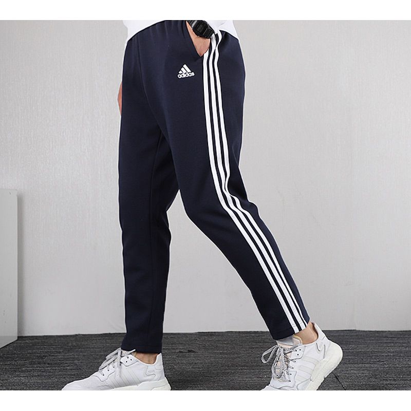 adidas Вязаные спортивные брюки со средней талией, мужские брюки темно-синего цвета FK6887