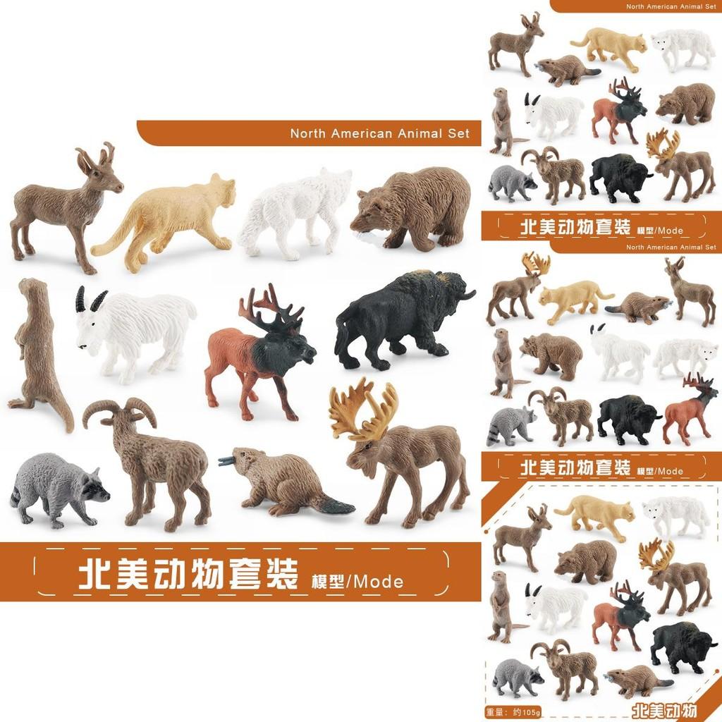 Authentic Pvc Forest Animal Figurine Collection Featuring Raccoon Moose And Otter