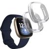 Fitbit Versa 3 - Fitbit Sense Compatible Case [2 Pack] Soft TPU Protective Clear Case Phonillico®