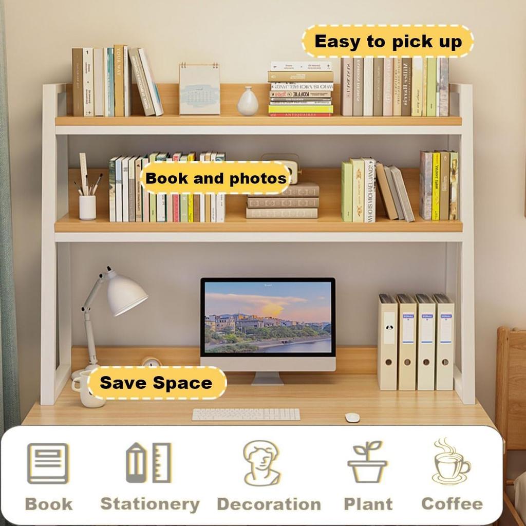 Desktop Shelf Desktop Shelf Desktop Shelf Desktop Shelf 80cm 90cm 100cm 110cm 120cm Storage Box Easy to Assemble