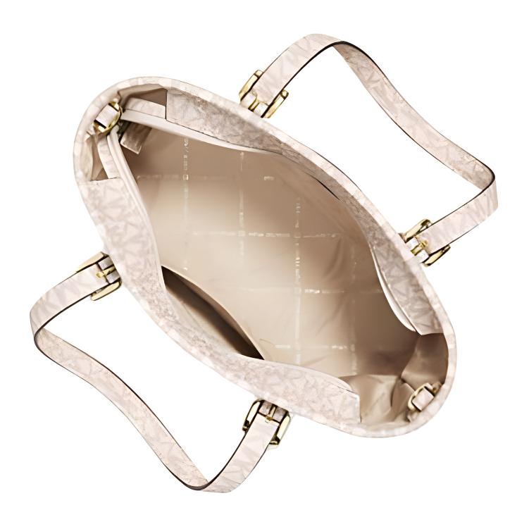 Michael Kors Jet Set Travel Сумка-тоут из холста с покрытием и полированным кулоном с логотипом Signature Женские сумки-тоут Белый 35H3GTVT0L-0213