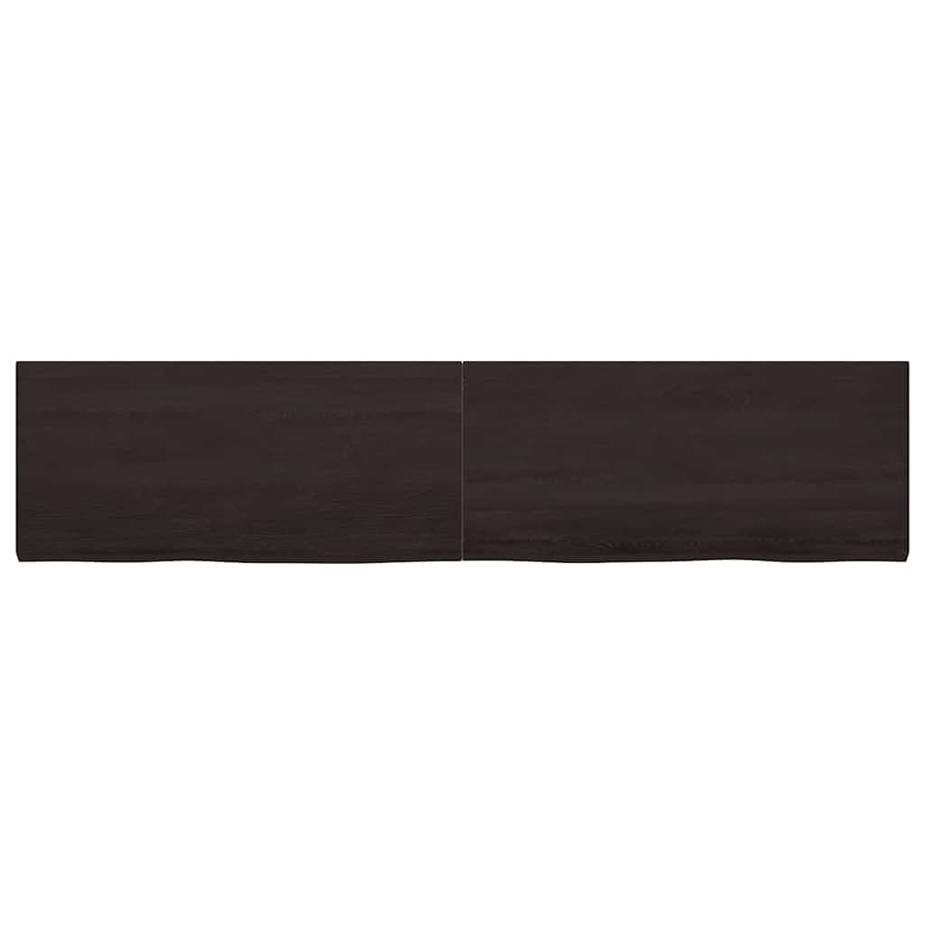 Washbasin Top Dark Brown 220x50x(2 4)cm Solid Wood
