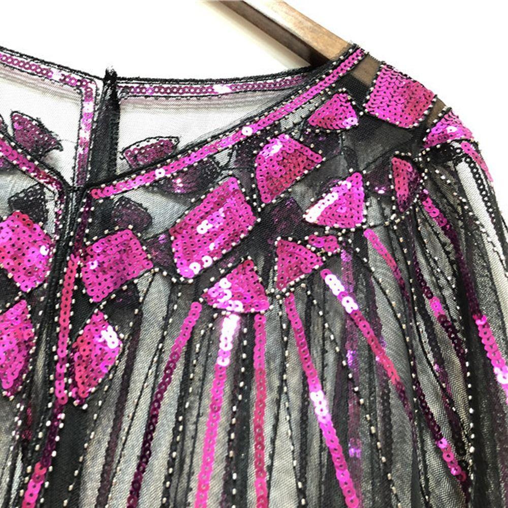Party Sequins Shawl Wraps Evening Dress Accessories Evening Cape 1920s Vintage