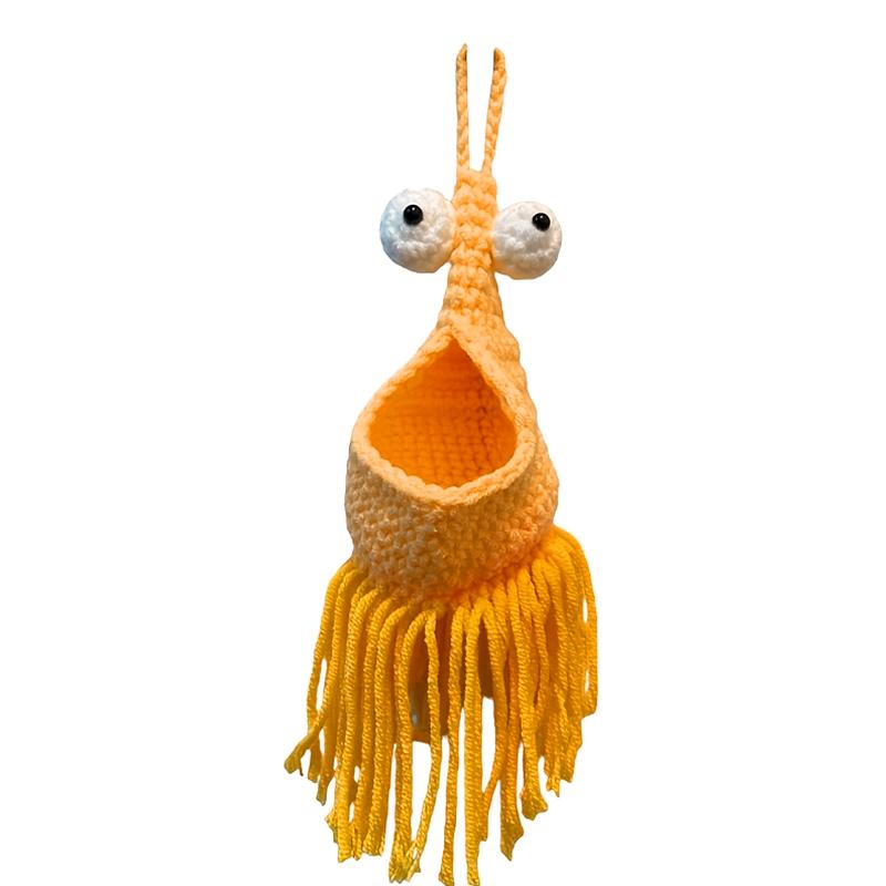 1Pc Bag Decoration Fashion Wall Storage Bag Manual Birthday Present Practical Car Hanging Knitted Hanging Basket