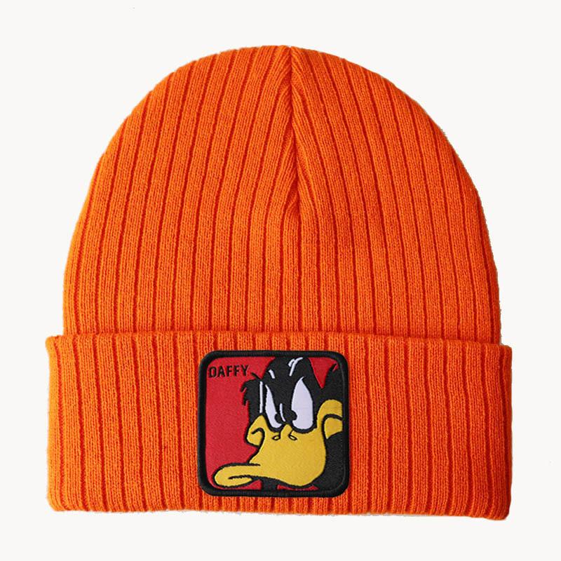 2020New large-sized unisex woolen winter hats from the anime series DAFFY Duck Knit Hat Trendy Hat Street Dance Hat