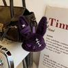 Dark Rabbit Keychain Gothic Style Bunny Keyring Backpack Pendant Charms Cartoon Hanging Keyring Birthday Party Gift