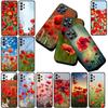 Cover for Apple iPhone 12 13 Pro XS Max Mini ProMax X XR Air 13Pro Casing Phone Case Red P-Poppys Flower Bloom Elegant