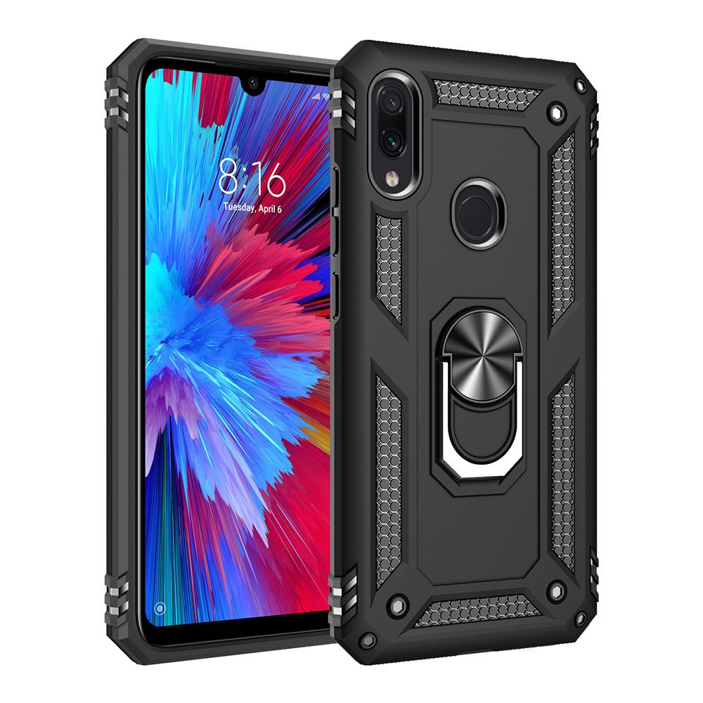 Для Xiaomi Redmi Note 7 Чехол-чехол Armor Rugged Military Противоударный автомобильный держатель Магнитный чехол-кольцо для Redmi Note 7 pro