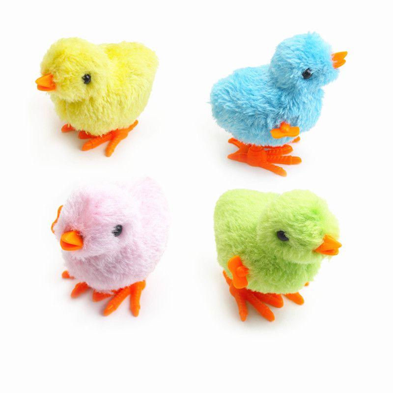 Fluffy Wind-up Chicken Dance Clockwork Plush Kids Toy