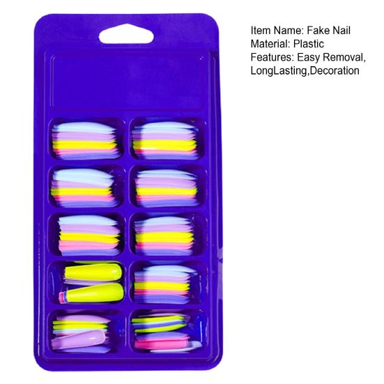 Накладные ногти из искусственного ногтя Стильные складные без следов Пластиковые накладные ногти Красочные носимые Невыцветающие искусственные ногти Накладки на искусственные ногти Поставка маникюрного салона