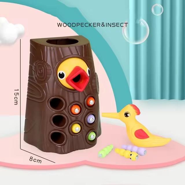 Детские игрушки, деревянная игра «Ловля червей», 3D-головоломка для детей раннего возраста, развивающие игрушки Монтессори, магнитные интерактивные игры для подарка
